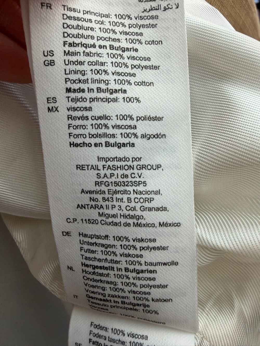 Sandro Viscose Blazer, Size 34 = XS - Picture 8 of 9